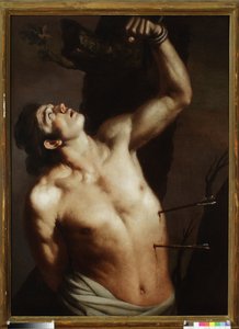 Sint Sebastiaan door Salvator (attr. to) Rosa