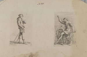 (Figurenserie) Man met arm op borsthoogte