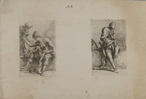 (Beeldjesreeks) Zittende figuur met puntig hoofd door Salvator Rosa