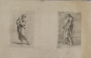 (Figurenserie) Vrouw met baby door Salvator Rosa