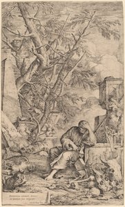 Democritus in meditatie