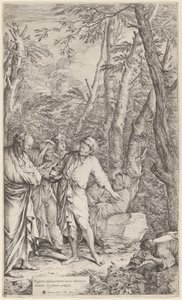 Diogenes Werpt Zijn Kom Weg door Salvator Rosa