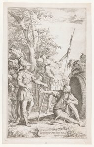 Diogenes vraagt Alexander niet in zijn licht te staan