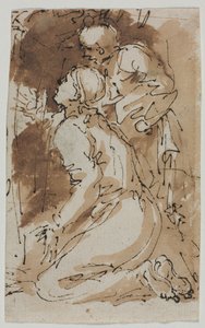Figurenstudies, ca. 1640-1649 door Salvator Rosa