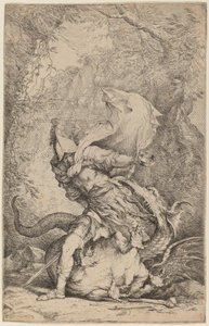 Jason en de Draak door Salvator Rosa