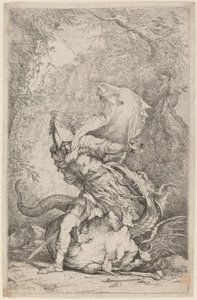 Jason en de Draak door Salvator Rosa