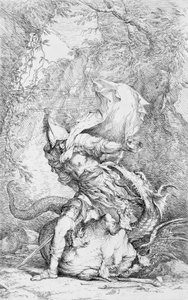 Jason en de draak door Salvator Rosa
