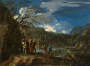 Polycrates en de Visser, c. 1664 door Salvator Rosa