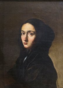 Portret van de vrouw van de kunstenaar door Salvator Rosa