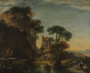 Ruïnes in een Rotsachtig Landschap