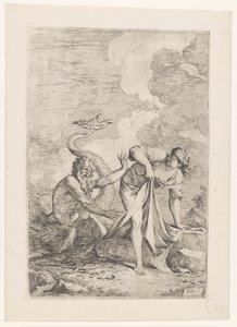 Scylla vlucht voor Glaucus door Salvator Rosa