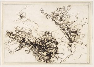 Studies voor de dood van Empedokles door Salvator Rosa