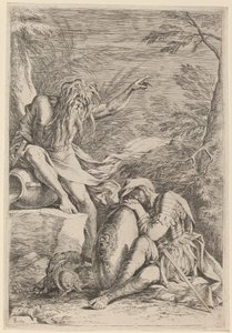 De droom van Aeneas door Salvator Rosa