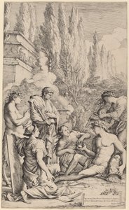 Het Genie van Salvator Rosa door Salvator Rosa