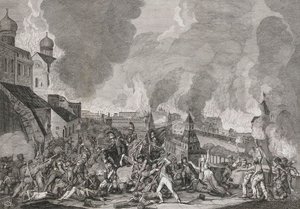 Brand van Moskou op 15 september 1812 De Fransen in Moskou door Salvatore Cardelli