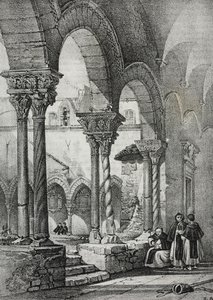 Klooster van de kerk van Sint-Dominicus, Palermo, uit Poliorama Pittoresco, nr. 11, 23 oktober door Salvatore Puglia