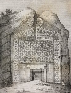 Graf van Midas, Midas Sehri, Turkije, lithografie uit Poliorama Pittoresco, nr. 41, 18 mei