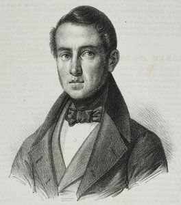 Portret van Carlo Mele (1792-1841), lithografie door Salvatore Puglia uit Poliorama Pittoresco, nr. 15, 20 november door Salvatore Puglia