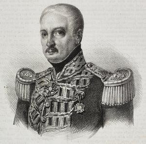 Portret van maarschalk Francesco Maria Tanchi (1773-1843), lithografie uit Poliorama Pittoresco, nr. 46, 24 juni