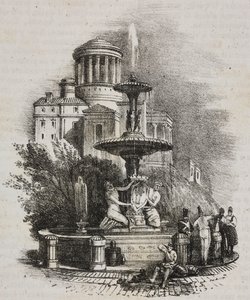 Prado fontein, Madrid, Spanje, uit Poliorama Pittoresco, nr. 39, 4 mei