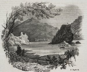 Uitzicht op de Donau, lithografie door Salvatore Puglia uit Poliorama Pittoresco, nr. 31, 11 maart door Salvatore Puglia
