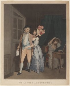 Het werd vandaag getrokken door Salvatore Tresca after Louis Léopold Boilly