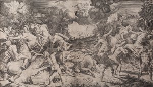 De bekering van Sint Paulus, 1545 door Salviati