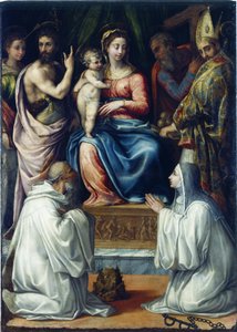 De Maagd met heiligen Christina van Bolsena, Johannes de Doper, Filippus, Nicolaas door Salviati
