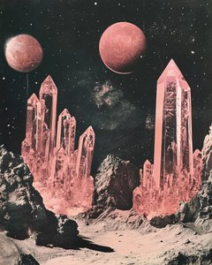 Kosmisch kristallen landschap door Samantha Hearn
