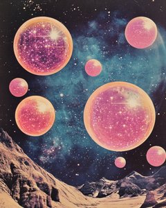 Surrealistisch kosmisch landschap door Samantha Hearn