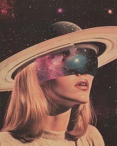 Surrealistische ruimtevrouw