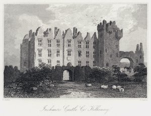 Inchmore Kasteel, Co Kilkenny (gravure) door Samuel (after) Austin