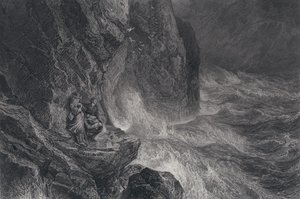 De Storm (gravure) door Samuel (after) Bough