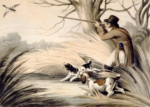 Eend schieten, gegraveerd door H. Merke, ca. 1809
