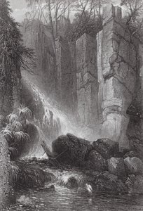 Australië: Cataract Gle, Mount Wellington, Tasmanië door Samuel (after) Prout