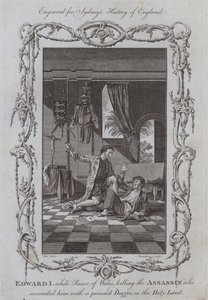 Edward I, terwijl Prins van Wales, doodt de Moordenaar die hem met een vergiftigde Dolk verwondde in het Heilige Land