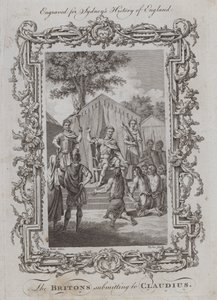 De Britten onderwerpen zich aan Claudius door Samuel (after) Wale