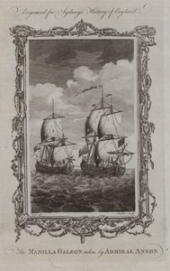 De Manilla Galeon Gevangen door Admiraal Anson door Samuel (after) Wale