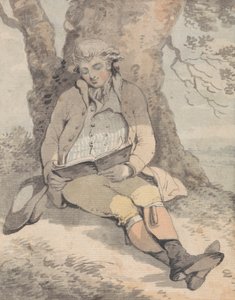 P. Wilkinson Esq. Zittend Onder de Schaduw van een Eik Leren Fluiten door Samuel Alken
