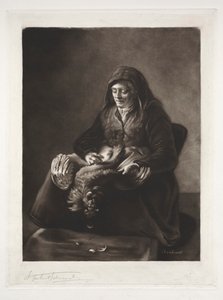 Rembrandts moeder, 19e-20e eeuw door Samuel Arlent Edwards