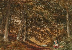 Picknick in het bos door Samuel Bough