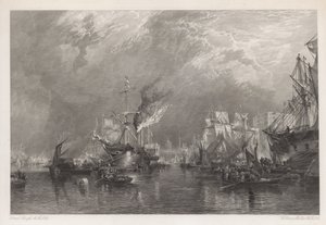 De haven van Londen door Samuel Bough
