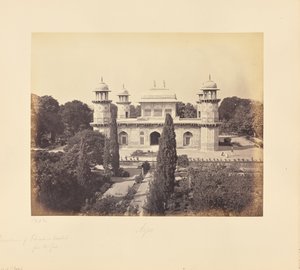 Agra; Het Mausoleum van Prins Etmad-Dowlah, vanaf de Poort door Samuel Bourne
