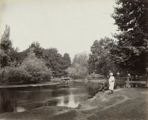 Dhul-kanaal onder Chunar Bagh, Kashmir, c. 1865