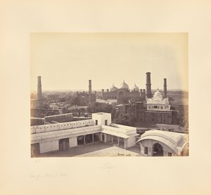 Lahore; uitzicht vanaf het paleis in het fort door Samuel Bourne