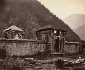 Tempel bij Naveshera, Kasjmir, India, 1864