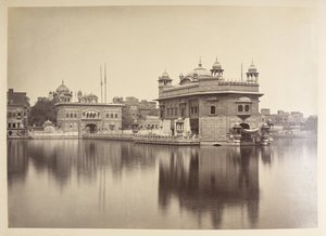 De Gouden Tempel, Umritsar. Fotograaf: Bourne, Samuel. Album met foto