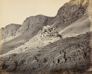 Het klooster in Ki, Spiti door Samuel Bourne