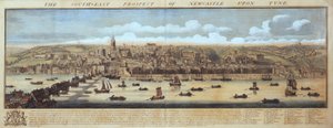 Het zuidoostelijke uitzicht van Newcastle Upon Tyne