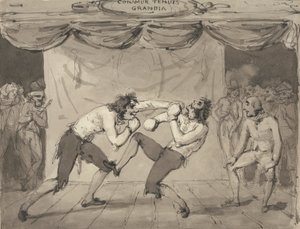 Beleefde vermaak van brute beesten in het Lyceum door Samuel Collings